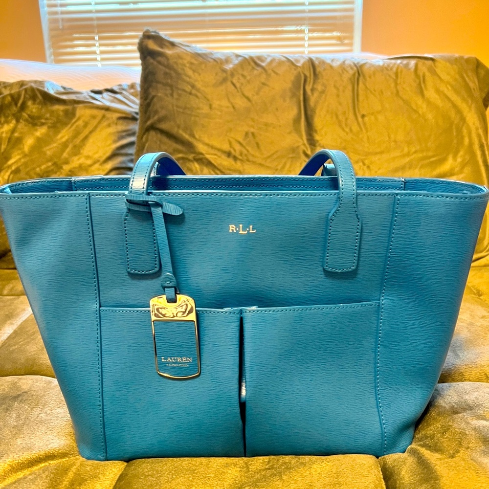 Beautiful blue Ralph Lauren tote bag